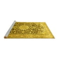 thumbnail image 2 of Ahgly Company Machine Washable Indoor Rectangle Medallion Yellow Traditional Area Rugs, 2' x 5', 2 of 4