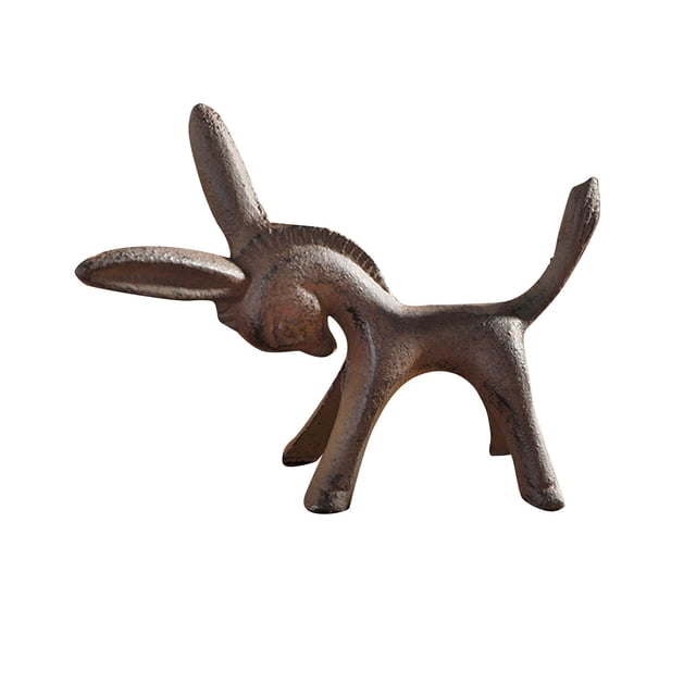 Estatuilla de Animal de burro, estatua de burro, escultura decorativa Vintage de hierro fundido, adorno de escritorio para chimenea, regalo para el