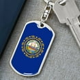 thumbnail image 6 of New Hampshire State Flag Keychain Dog Tag Stainless Steel or 18k Gold, 6 of 16