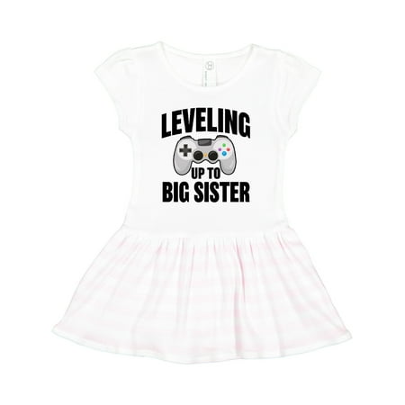 

Inktastic Leveling Up to Big Sister Gift Toddler Girl Dress
