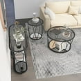 thumbnail image 3 of Gables Metal 3-Piece Coffee Table Set, Black Nickel and Gray, 3 of 3