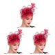 thumbnail image 3 of Qarigey Tocado de boda con flores para el pelo, mano de obra fina, exquisito adorno europeo, colgante de cabeza multiusos, púrpura-rojo Type1 NO1, 3 of 6
