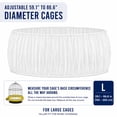 thumbnail image 3 of KNUTI Universal Bird Cage Seed Catcher Universal Mesh Skirt Cover Stretchy Small Animal Cages Cover Pet Removable Durable Protector - White - Large, 3 of 7