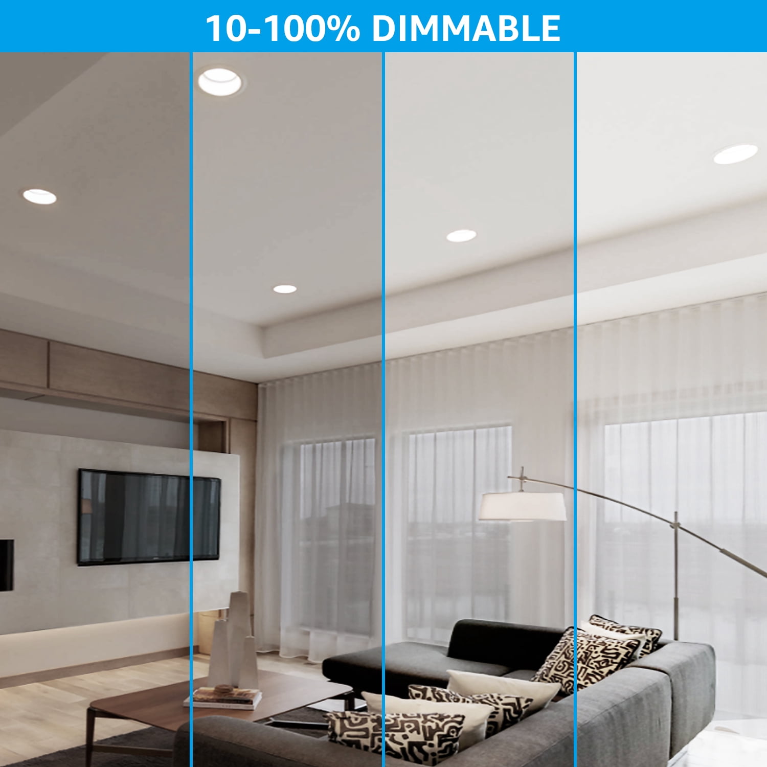 8 Pack BR40 LED Light Bulbs, 17W=100W, 1400lm, Dimmable, E26 Base, Indoor Flood Light for Cans, Recessed Kit, 4000K Cool White