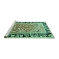 thumbnail image 2 of Ahgly Company Machine Washable Indoor Rectangle Animal Turquoise Blue Traditional Area Rugs, 2' x 5', 2 of 4