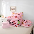 thumbnail image 6 of Homewish Red Black Planet 7 Pieces Bedding Comforter Set,Cartoon Astronaut Rocket Full Bedding Set,Kawaii Stars Print Fitted Sheet Flat Sheet For Boys Girls,Breathable Home Decor Reversible, 6 of 8