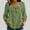 Green, variant on CYMMPU Women's Summer Bow-Tie Square Neck Blouse, Puff Sleeve Lightweight Casual Top Light Blue XXL