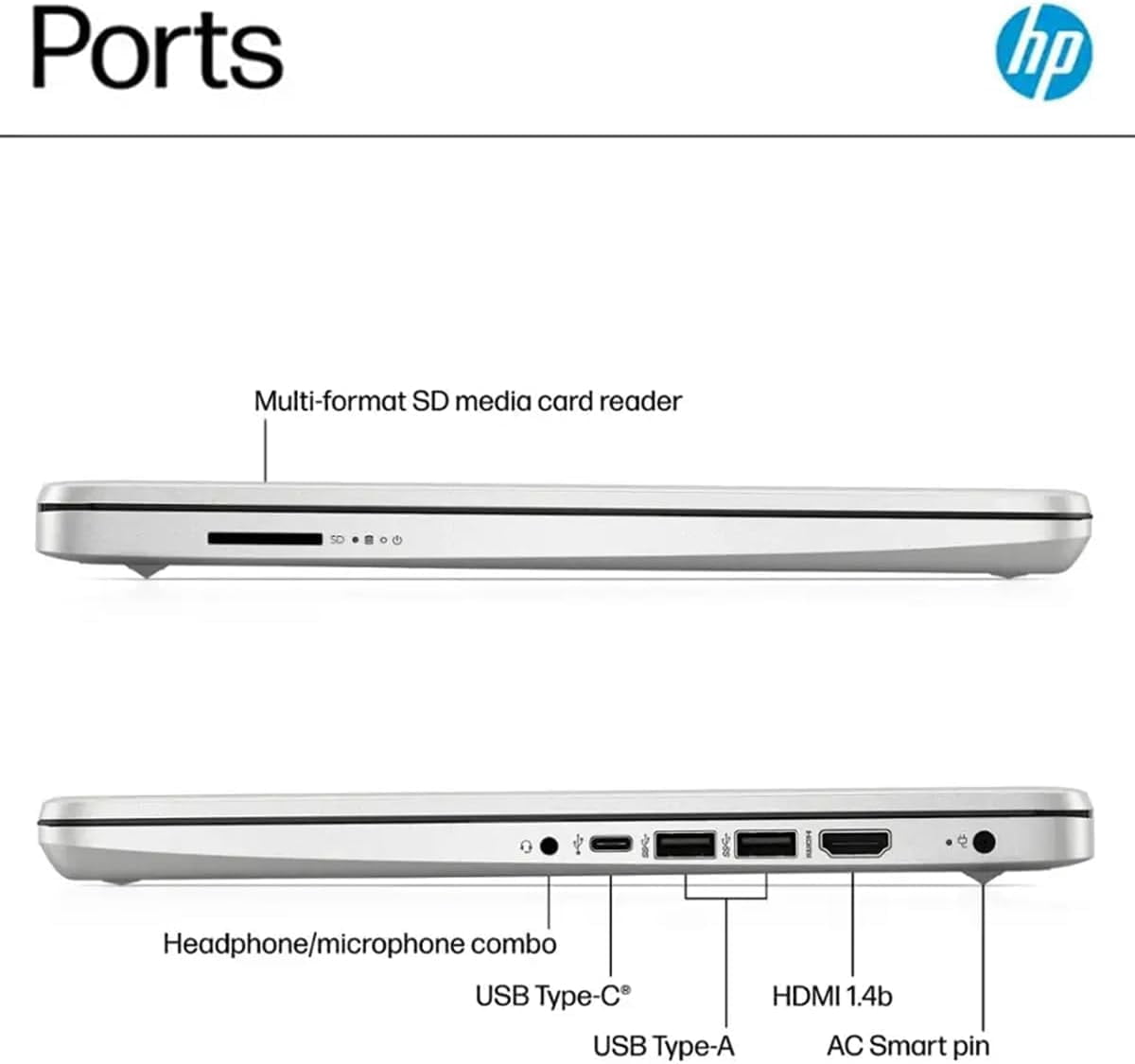 HP 2025 14" Business Student Laptop Computer, Quad Core Intel N150 Processor, 16GB RAM, 384GB Storage(128GB UFS + 256GB MSD), 1 Year Microsoft Office 365, Windows 11 Pro, Copilot AI, Wi-Fi 6