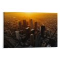 thumbnail image 1 of Cityscape at the Sun Rise Moment Canvas Wall Art Decor, Horizontal Version Artwork Modern Home Decor, Ready to Hang, 1 of 6