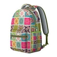 thumbnail image 2 of Retro Boho Backpack - Tribal Print Design, 17 Inch Laptop Compartment, Heavy Duty Water Resistant Fabric, Perfect for School, Work & Travel, 2 of 6