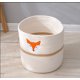 thumbnail image 1 of Cesta de lavandería de cuerda de algodón, plegable, con diseño de zorro naranja, sin asa, para decoración de dormitorio, ropa de niños (32 cm x 25 cm), 1 of 4