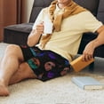 thumbnail image 5 of Tideii 80s Style Palm Trees Print Men's Short Pajama Pants, Elastic Pocket Summer Pajama Pants Sleepwear, Lounge Pants-Large, 5 of 6