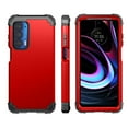 thumbnail image 2 of JTCASES for Motorola Moto Edge 2021 Case, Drop Resistant Corners, Wireless Charging, Heavy Duty Shockproof Hybrid Hard PC Bumper, Camera Protection, Skin-feel Anti-scratch Tough Cover,  Red, 2 of 7