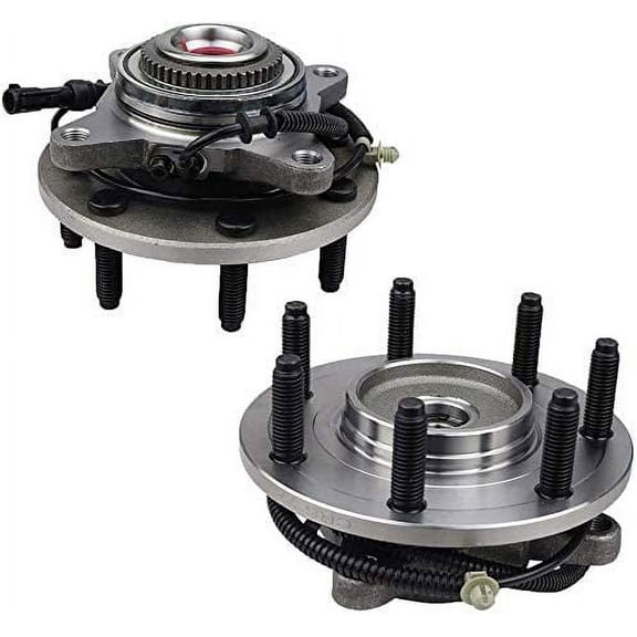 Bode-man Pair Front Wheel Hub and Bearing Assembly for 2005-2008 Ford F-150 Truck 4WD - [7 STUD HUB w/ABS Sensor Wire]