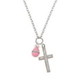 thumbnail image 2 of Delight Jewelry Pink Easter Egg with Clear Crystal Band I Set You Apart Engraved Cross Zoey Necklace, 28", 2 of 4