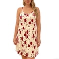 thumbnail image 1 of Robe de Nuit pour Femmes Grande Taille à Bretelles Sans Manches, Robe de Sommeil Ample et Confortable pour la Maison en Rouge, 1 of 5
