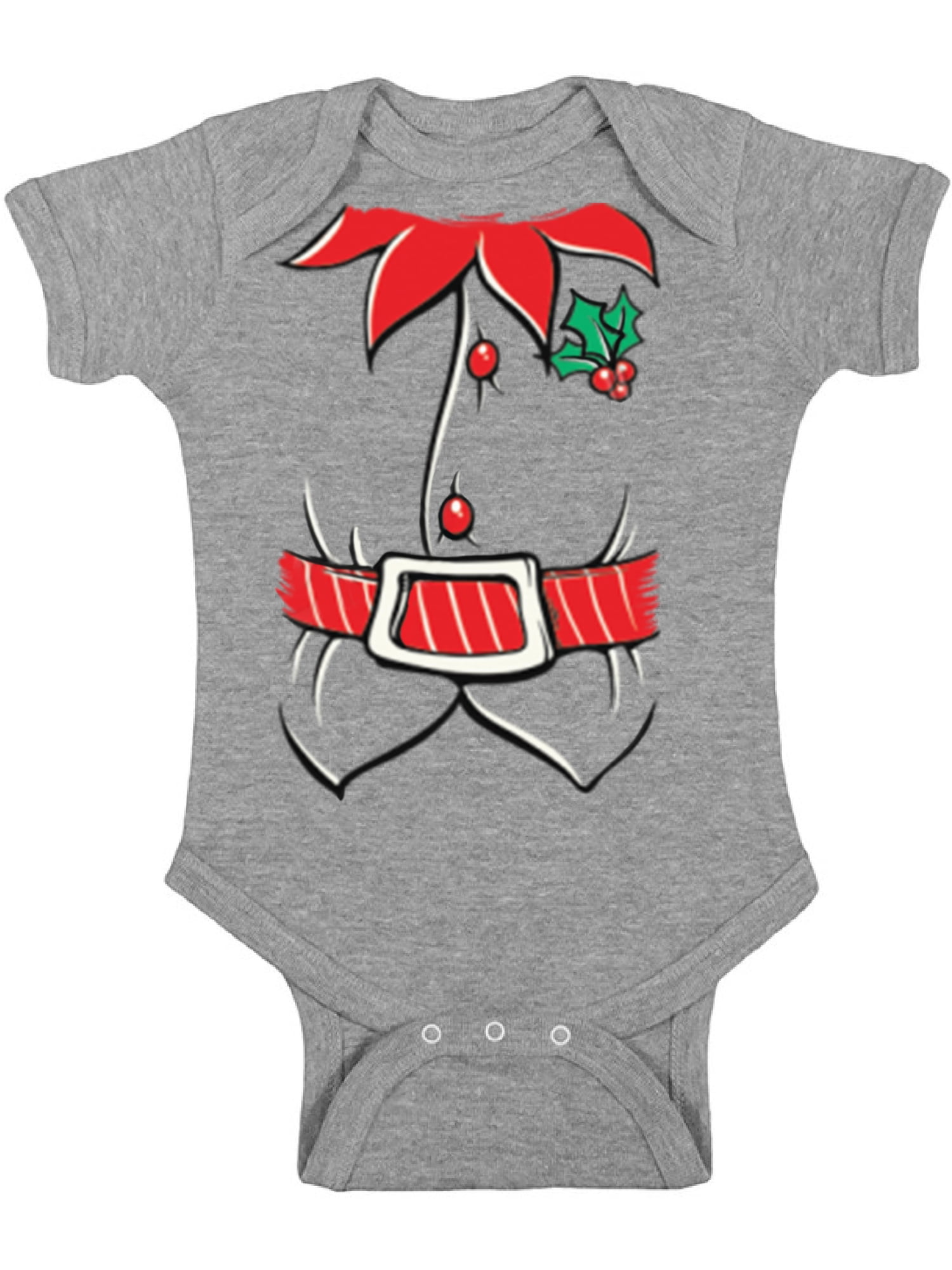 Personalised Baby Elf Christmas Xmas Unisex Baby Grow Bodysuit 