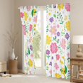 thumbnail image 3 of Homewish Cute Cartoon Flower Curtains Pack of 2 (42x84 Each),Colorful Daisy Curtains Blackout,White Yellow Pink Bedroom Curtains For Girls,Ultra Soft Home Decor, 3 of 6