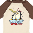 thumbnail image 4 of Inktastic My Aunt Loves Me Penguin Boys or Girls Long Sleeve Baby Bodysuit, 4 of 5