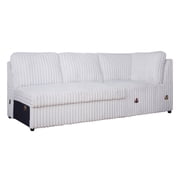 New Classic Furniture Bliss 5-Piece Fabric Upholstered Sectional in Mist Gray