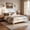 White, variant on Christopher Knight Home Traditional Solid Wood Post Bed Frame with Arched Headboard, Queen, Natural
