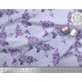 thumbnail image 2 of Soimoi Purple Moss Georgette Fabric Waves & World Map Print Fabric by Yard 42 Inch Wide, 2 of 3