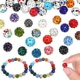 thumbnail image 1 of OUNONA 100 Pcs Perles Rondes en Strass Argile Polymère Multicolore pour Fabrication de Bijoux Collier Bracelet, 1 of 7