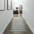 thumbnail image 3 of VCNY Home Savannah Fringe Grey Stripe Cotton Blend Bath Runner Rug, 24" x 60", 3 of 5