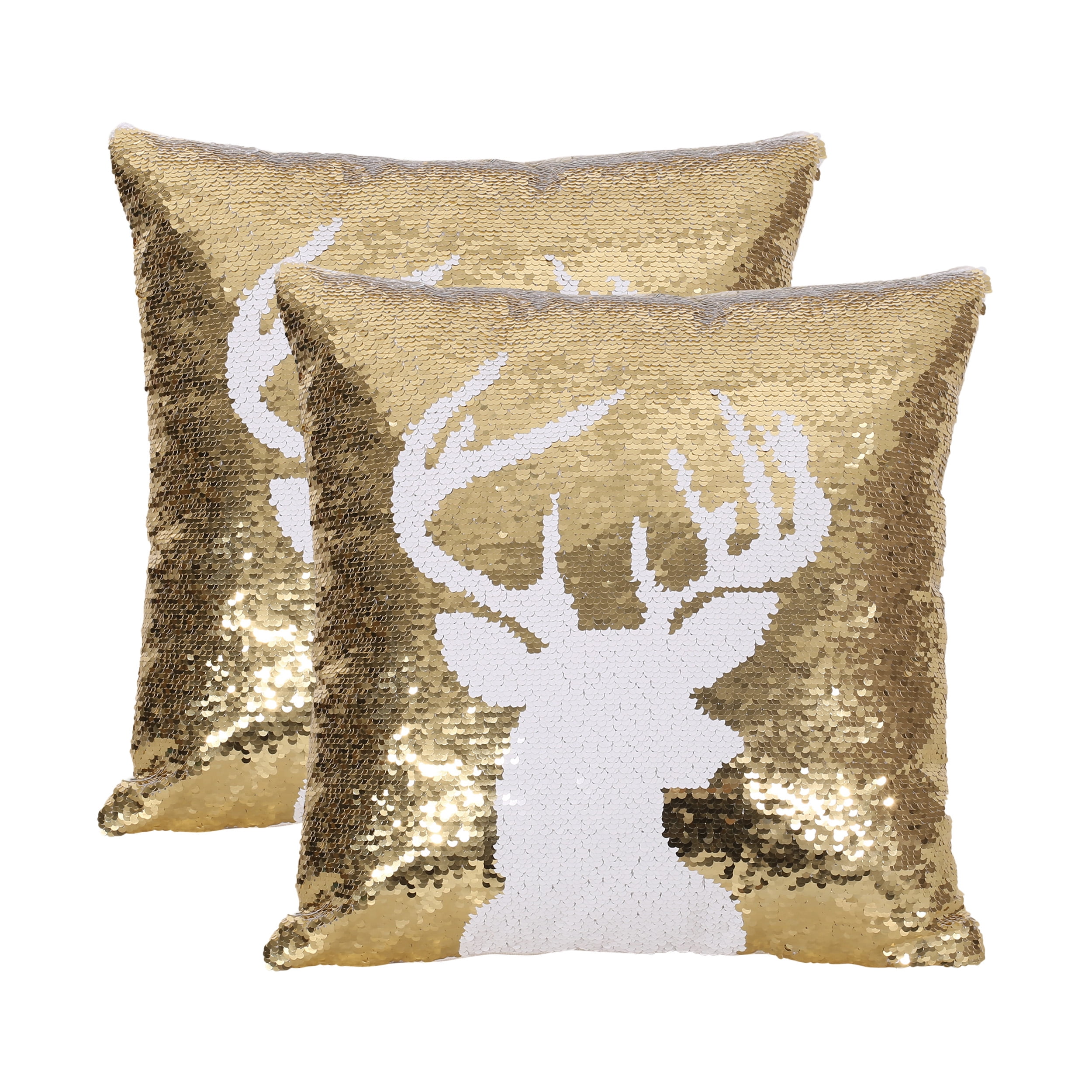 Harding Glam Velvet Christmas Throw Pillow (Set of 2