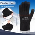 thumbnail image 3 of Bocaoying 3 Pairs Winter Touch Screen Warm Gloves for Men Women, Brushed Fleece Thermal Elastic Gloves for Driving Cycling Skiing, Thick Soft Knit Lining Gloves for Cold Weather, 3 of 7