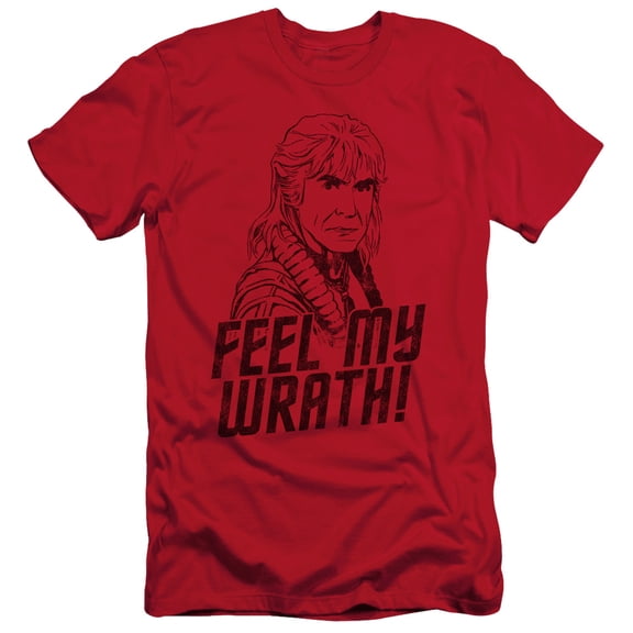 Star Trek My Wrath Adult 30/1 T-Shirt Red