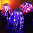 thumbnail image 4 of Gallickan Halloween LED Light String, Skeleton Hand Ghost Claw Decor, Purple Glow Lights for Indoor Party, Battery Operated Atmosphere String, 2 Meter 20 Lights, White, 4 of 6
