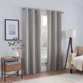 thumbnail image 3 of Eclipse Kylie Absolute Zero Blackout Grommet Curtain Panels, Set of 2, Gray, 37 x 63, 3 of 13