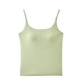 thumbnail image 3 of Frnrwgo Womens Tank Tops with Built-in Bra, Casual Ribbed Comfortable Vest, Solid Color Pullover Camisole, 3 of 5