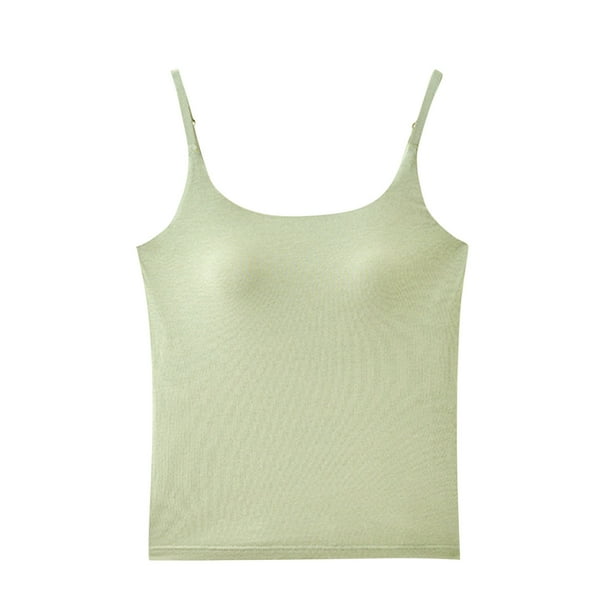 Tops de Manga Corta de las Mujeres Casual, Moda de Color Sólido, con la Almohadilla de Pecho Top de Pijama para las Mujeres
