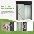 thumbnail image 4 of Bapipro 5' x 3' ft Outdoor Storage Shed with Base Frame, Garden Shed with Lockable Door，Metal（Brown）, 4 of 8