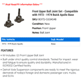 thumbnail image 2 of Front Upper Ball Joint Set - Compatible with 1973 - 1974 Buick Apollo Base, 2 of 2