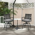 thumbnail image 2 of Costway 360° Swivel Bar Stool Set of 2 Counter Height Bar Chair with Metal Frame, 2 of 9