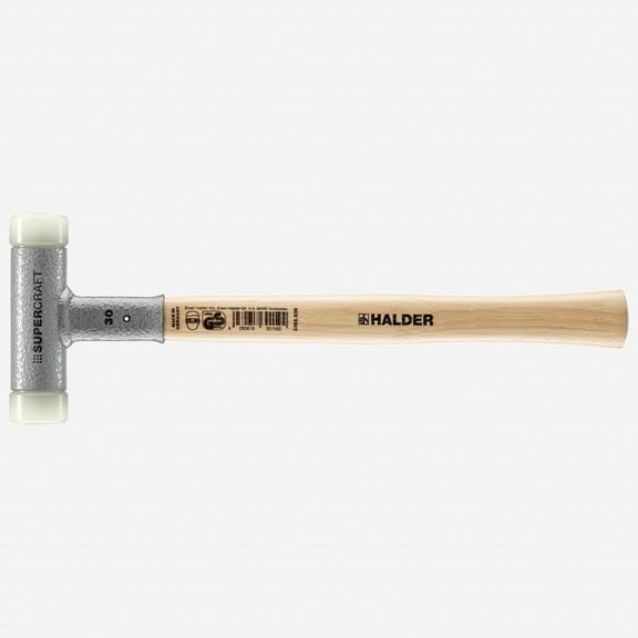 Halder Supercraft Dead Blow, Non-Rebounding Hammer with Nylon Face Inserts and Steel Housing, 1.18" / 16.23 oz.