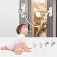 thumbnail image 1 of 4 Pcs Window Restrictor Locks Window Restrictors Baby Security Window Locks Window Locks Door Locks-White, 1 of 1