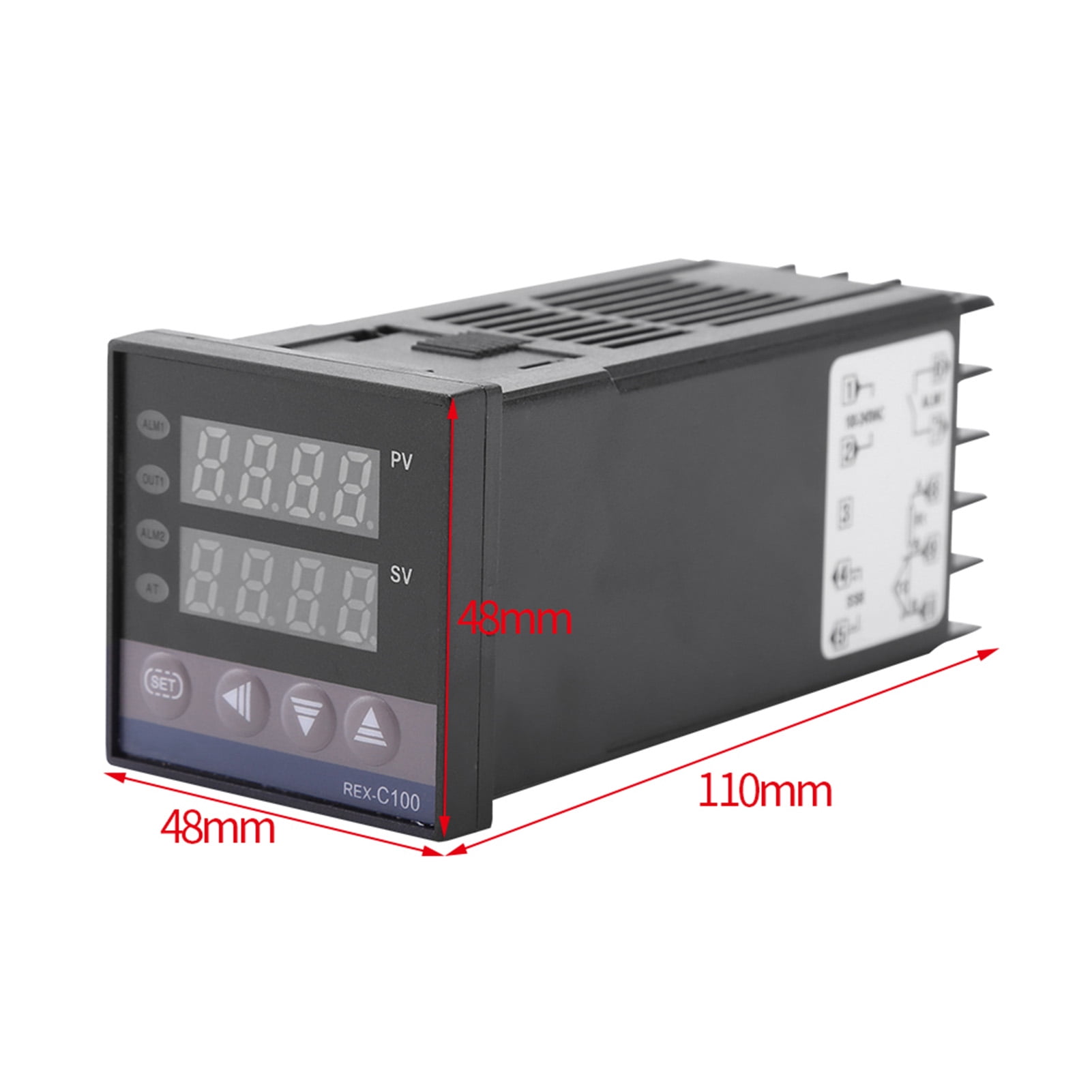 0℃~1300℃ Alarm REX-C100 Digital LED PID Temperature Controller Kits AC110V-240V