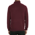 thumbnail image 4 of Kallspin Men’s Wool Blend Turtle Neck Midweight Pullover Sweaters(Burgundy Red,X-Large), 4 of 10