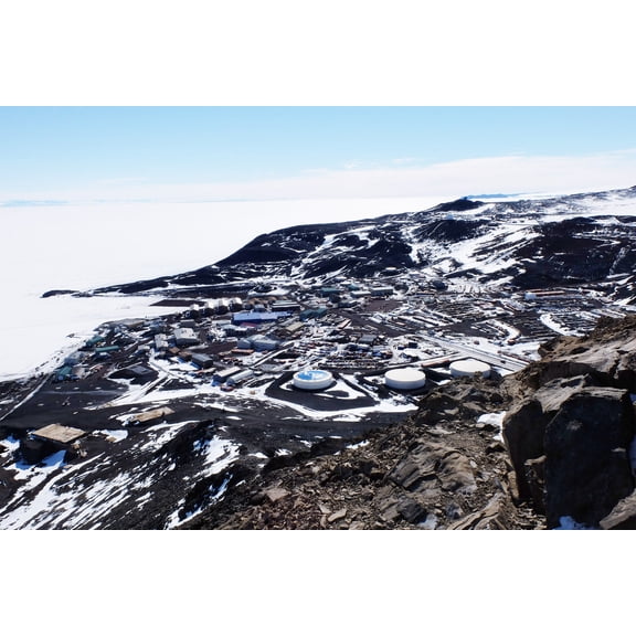 24x36 gallery poster, aerial view of McMurdo Station, Antarctica
