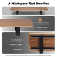 thumbnail image 4 of ULTRARM Moodular Wooden Monitor Stand 33.4” (85cm) Desk Organizer with Metal Slide Rails for Drawer, Tray, Laptop, Tablet, Phone & Headphones Customizable Riser for Organized Workspace Walnut MS85-W, 4 of 10
