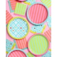 thumbnail image 4 of xo, Fetti Pool Party Paper Plates, 3 Designs | 24 pcs 9" | Kids Decorations, Summer Birthday Decor, Stripe Tablescape, Colorful Table Setting, 4 of 8