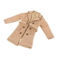 thumbnail image 3 of Kokiya 1/12 Scale Figure Trench Coat Double Breasted Long Trench Coat with Belt for 6'' khaki, 3 of 9
