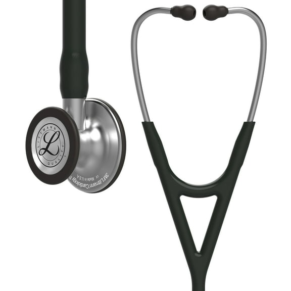 3M Littmann Cardiology IV Stethoscope, Stainless Steel Chestpiece, Black Tube, 6151