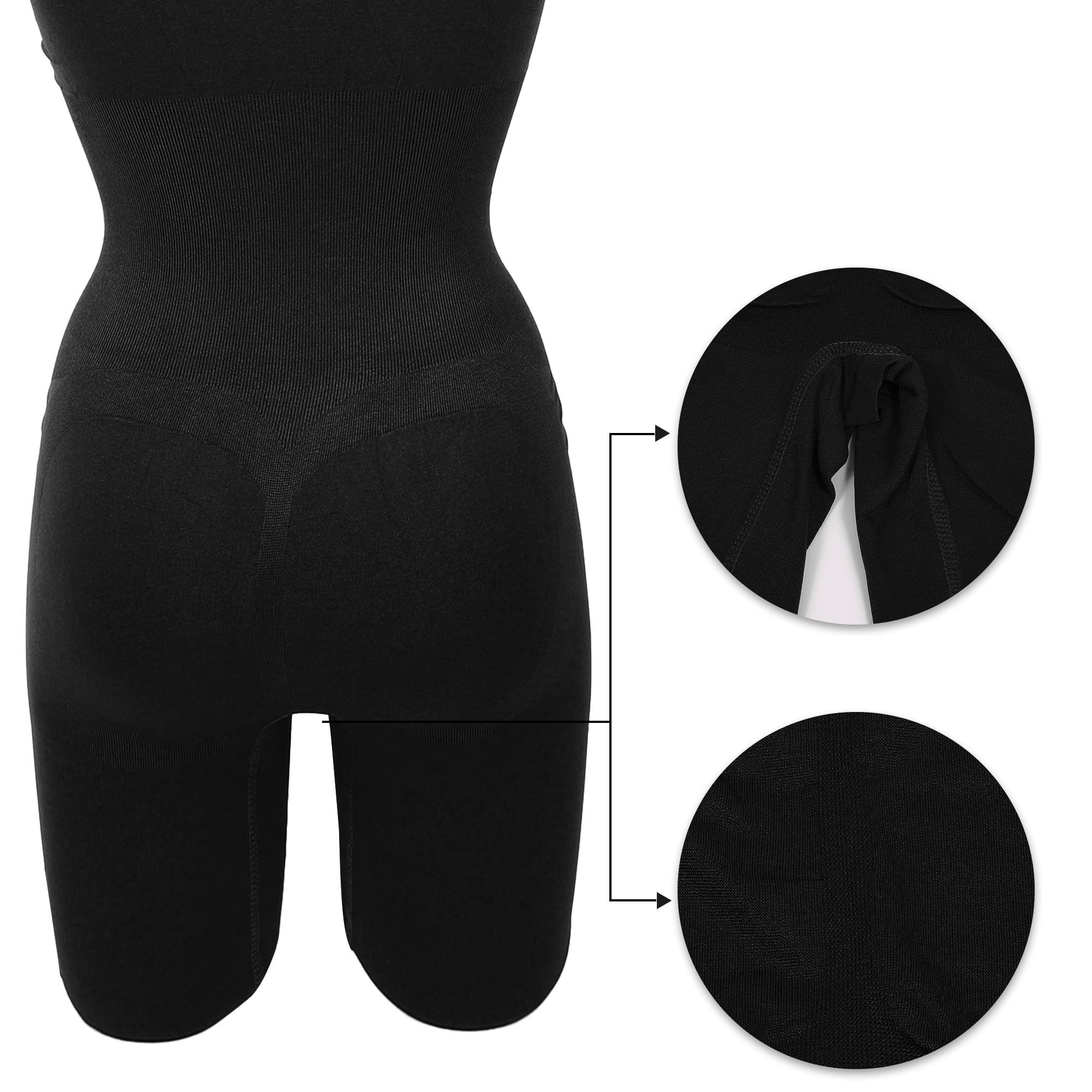 Unique Bargains Women Shapewear Tummy Control Full Bust Body Bodysuit 3XL Black