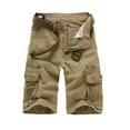 thumbnail image 2 of cllios Men's Cargo Shorts with Multi Pockets Outdoor Tactical Work Shorts Workwear Athletic Shorts Fathers Day Gifts Khaki,XXL, 2 of 4