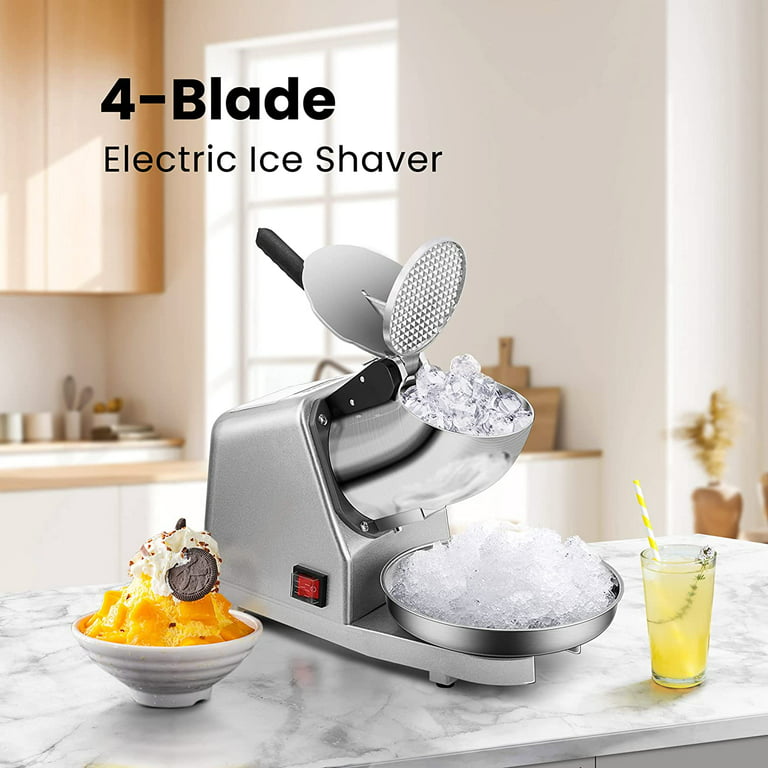 Electric Ice Crusher Shaver Machine Snow Cone Maker with Blades
